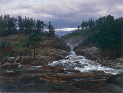 The Lower Falls of the Labrofoss by Johan Christian Dahl